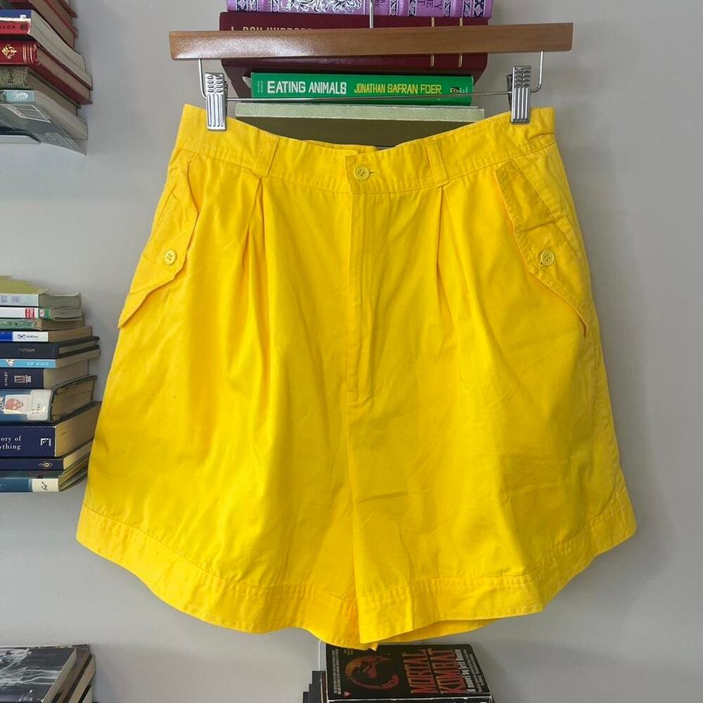 90s Yellow High Waisted Shorts Size 14